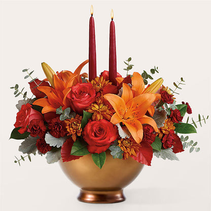 Fruits of Fall Centerpiece – WARD'S FLORIST AND GREENHOUSE, Beverly MA
