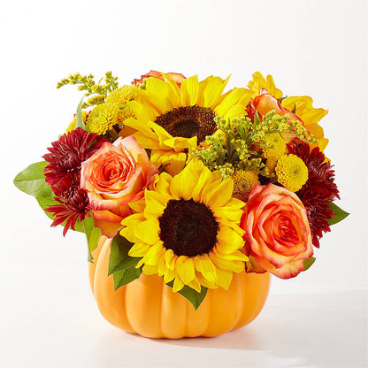 Golden Gourd Pumpkin Bouquet – WARD'S FLORIST AND GREENHOUSE, Beverly MA