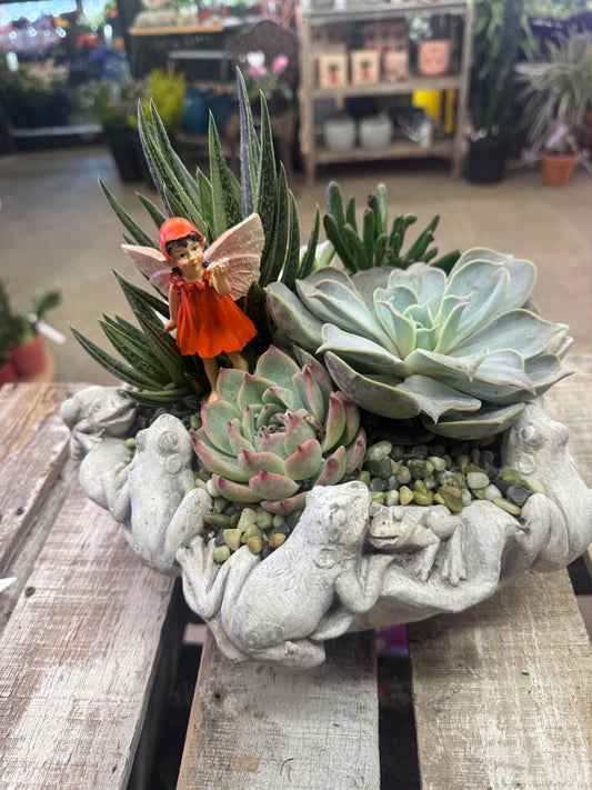 Fairy Among the Frogs Garden