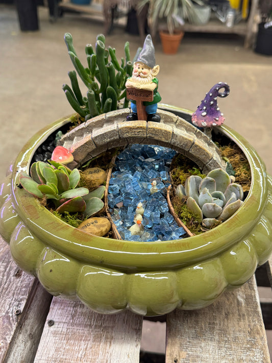The Gnome’s Duckling Crossing   – WARD'S FLORIST AND GREENHOUSE, Beverly MA