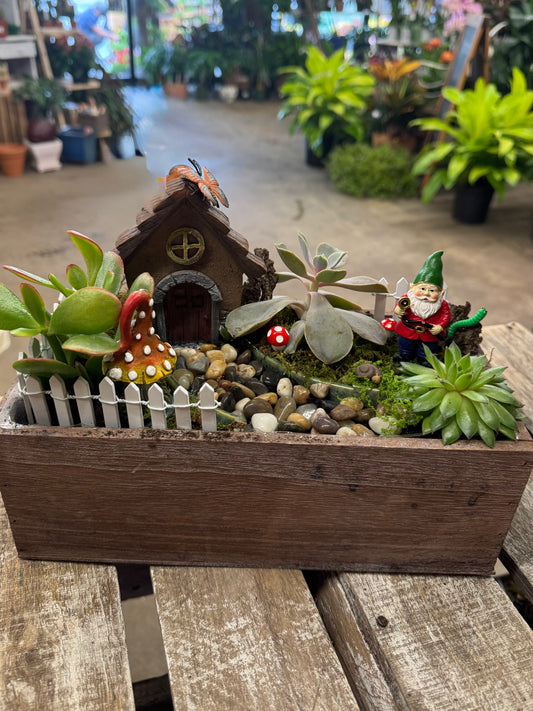 The Gnome’s Picture-Perfect Cottage   – WARD'S FLORIST AND GREENHOUSE, Beverly MA