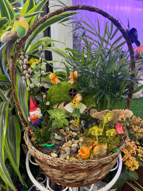 Fairy's Woodland Basket Garden