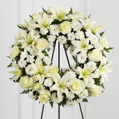 Treasured Tribute Wreath – WARD'S FLORIST AND GREENHOUSE, Beverly MA