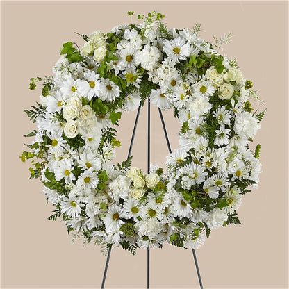 Faithful Wishes Wreath – WARD'S FLORIST AND GREENHOUSE, Beverly MA