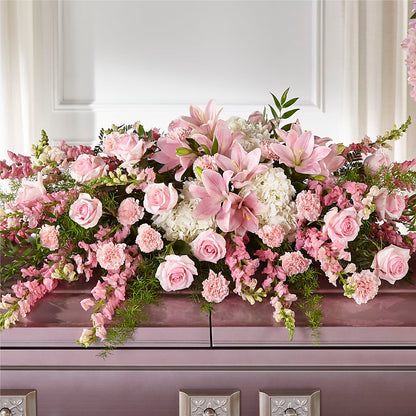 Life & Remembrance Casket Spray – WARD'S FLORIST AND GREENHOUSE, Beverly MA