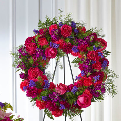 Calming Colors Wreath – WARD'S FLORIST AND GREENHOUSE, Beverly MA