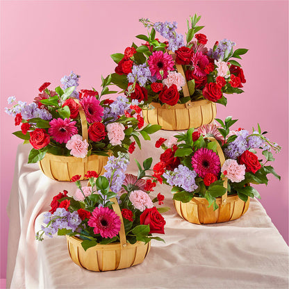 Pink Picnic Basket – WARD'S FLORIST AND GREENHOUSE, Beverly MA