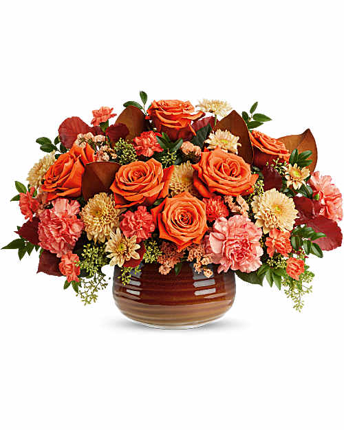 Rustic Ember Centerpiece – WARD'S FLORIST AND GREENHOUSE, Beverly MA