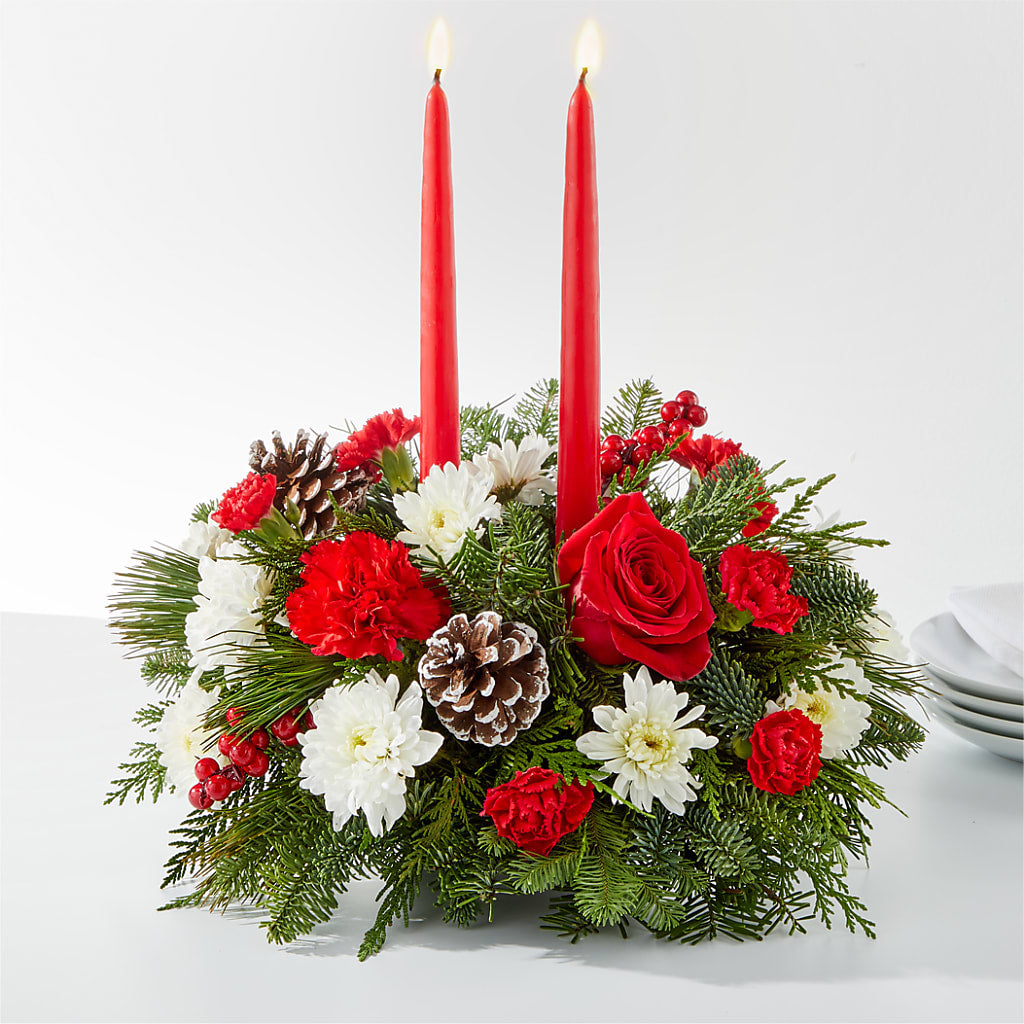 Holiday Soiree Centerpiece – WARD'S FLORIST AND GREENHOUSE, Beverly MA