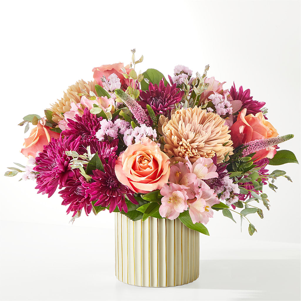 Berry Cobbler Bouquet with Ivory Vase – WARD'S FLORIST AND GREENHOUSE, Beverly MA