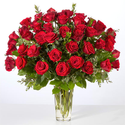 Forever Yours Fifty Stem Red Rose Bouquet – WARD'S FLORIST AND GREENHOUSE, Beverly MA